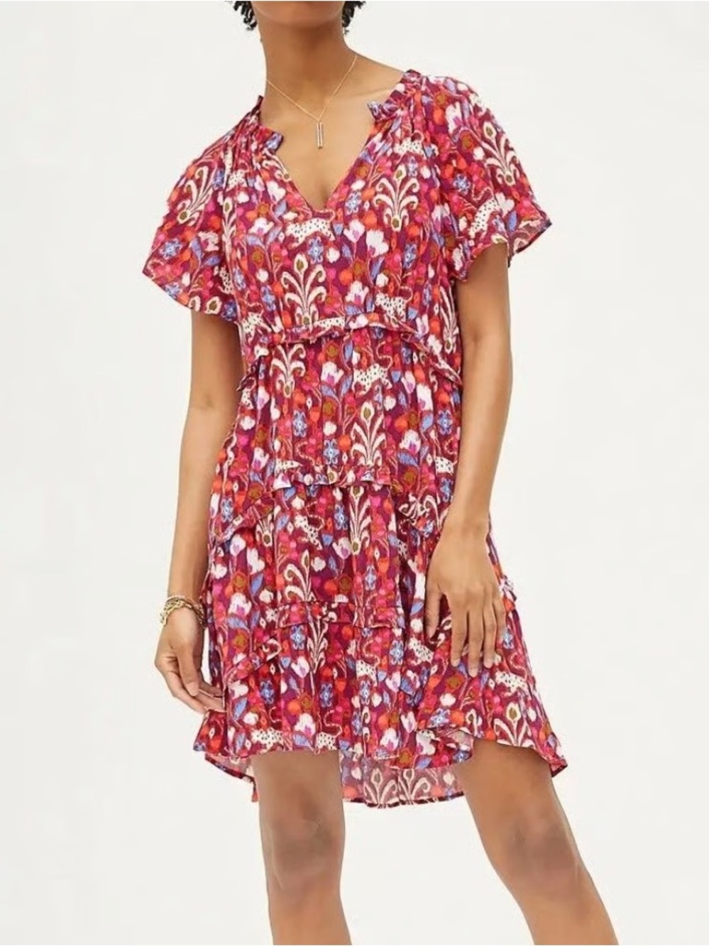 Anthropologie Robin Tiered Mini Dress
